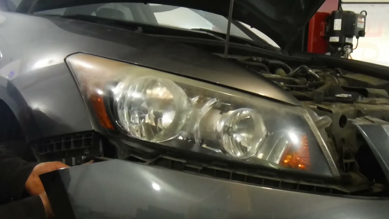 Headlight bulb replacement 2010 Honda Accord. Replace or how to change