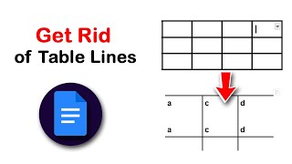 How to get rid of Table Lines in Google Docs Document