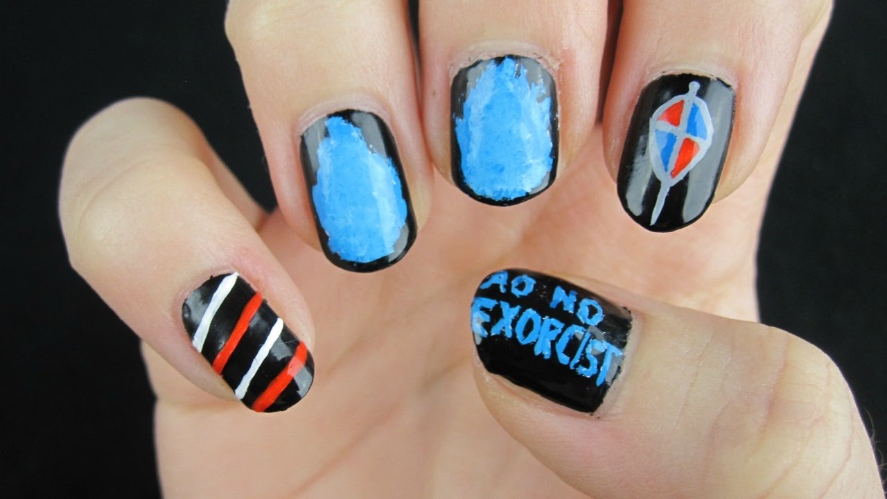 Ao no Exorcist (青の祓魔師) Nail Art YouTube