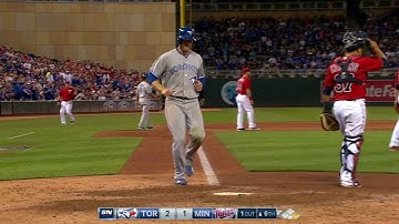 TOR@MIN: Tulo doubles to center to score Saunders