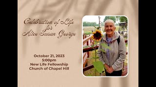 Celebration of Life - Susan Alice George