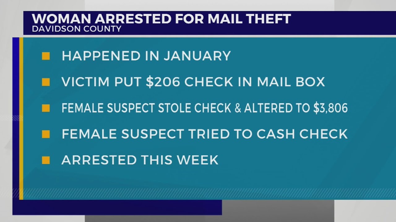 Woman arrested for mail theft in West Nashville - YouTube