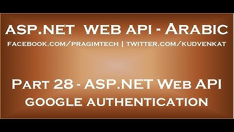 ASP NET Web API google authentication in arabic