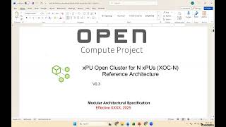Strategic Initiatives - Open Cluster Designs for AI - workstream - (2025-11-06)