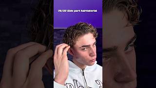 70/30 Side part hairtutorial #hairtutorial #hairstyle #curlyhair #sidepart #menshair
