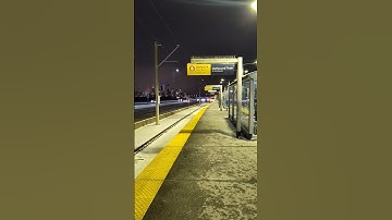 CTrain Arriving at Barlow/Max Bell Station afterdark #calgarytransit #ctrain #lrt #train #transit