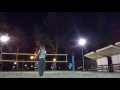 Вечерняя тренировка пляжный волейбол под прожектовами
