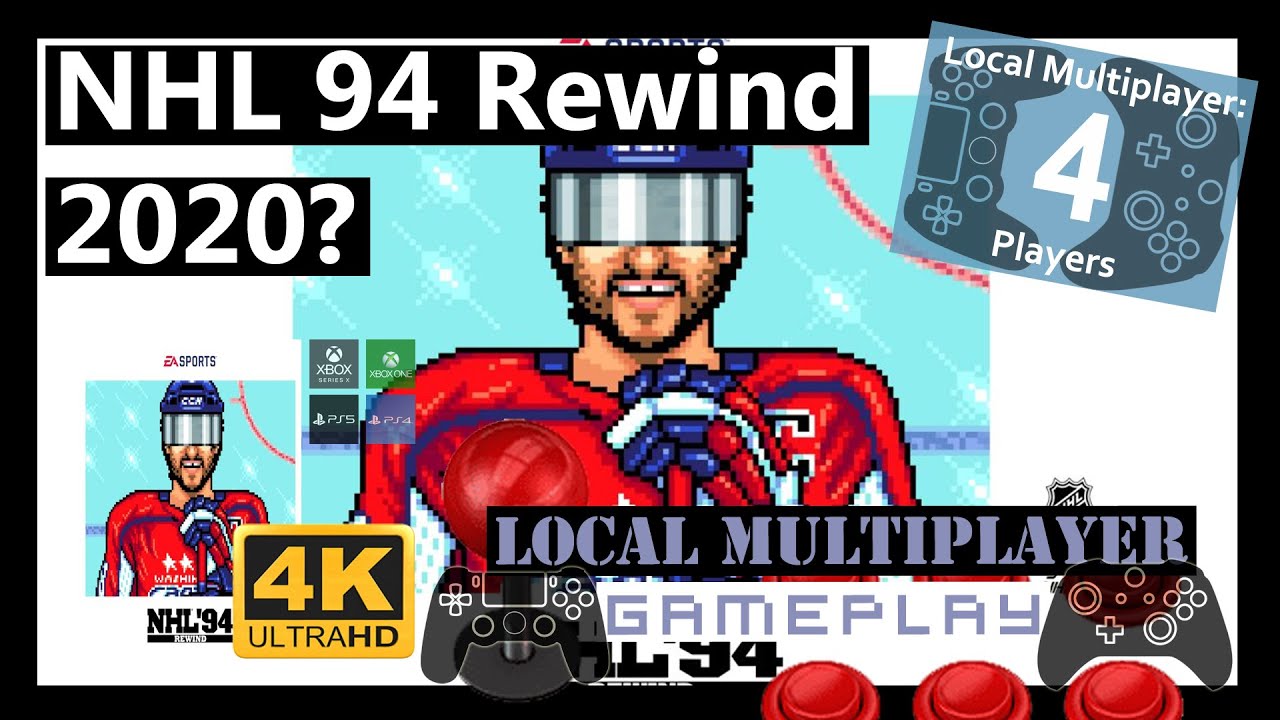 NHL 94 Rewind [4K] 4 Player Local Multiplayer Series X / PS5 - Gameplay ...