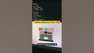 Pure CSS Coffee Machine | HTML CSS Animation #cssanimation #shorts