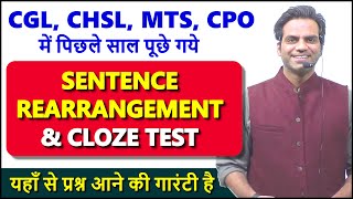 Sentence Rearrangement & Cloze Test for SSC CGL, CHSL, MTS, CPO Previous year difficult questions screenshot 1