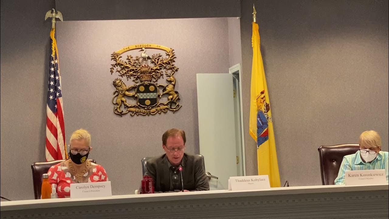 Chatham Borough Mayor Thaddeus Kobylarz speaks about Post Office Plaza