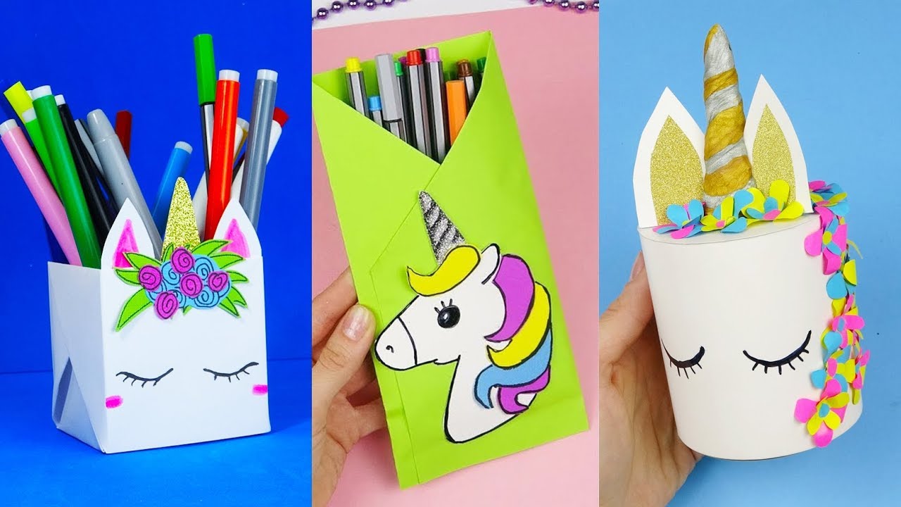 9 DIY Unicorn School Supplies