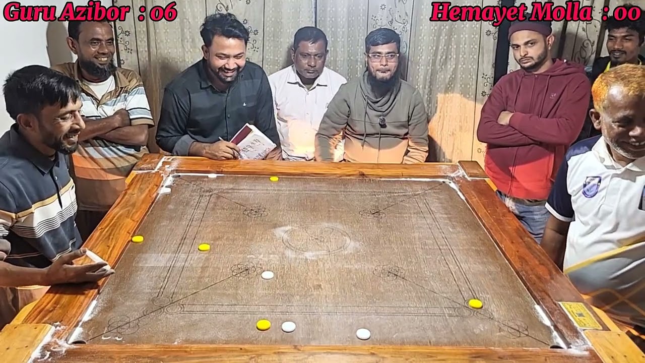 New Carrom tournament January 2026 গুরু আজিবর বনাম হেমায়েত মোল্লা ডিসাইড গেম #gaming #games #viral 