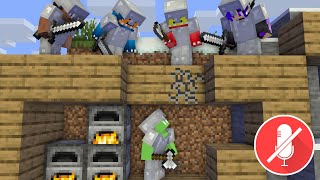 Minecraft Speedrunner VS 4 Hunters BUT WE'RE MUTED