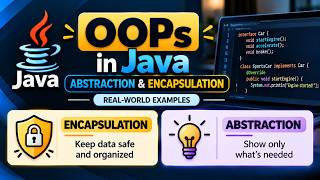 Abstraction and Encapsulation in Java | Interface, Getters & Setters | Real-World Examples