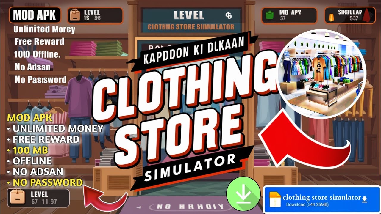 New CLOTHING STORE SIMULATOR MOD APK V1.22 UNLIMITED MONEY