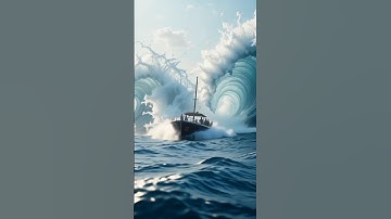 AI Creates Insane Tsunami Scene! | Booth Hit by Giant Waves | Unreal CGI Simulation#agt #viral #boat