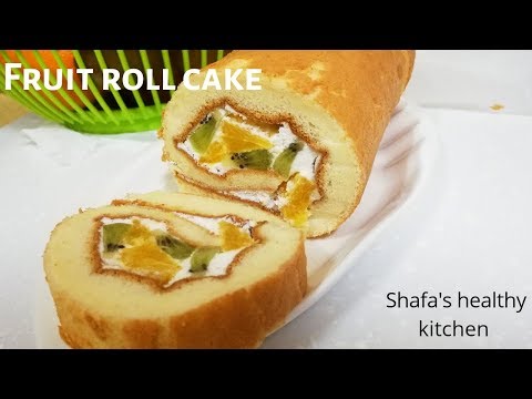 Fluffy Fruit Roll Cake Recipe | Swiss Roll Cake | Japanese Fruit Roll Cake | Summer Dessert