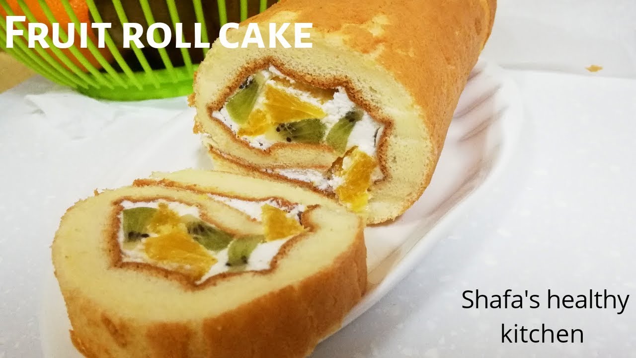 Fluffy Fruit Roll Cake Recipe Swiss Roll Cake Japanese Fruit Roll