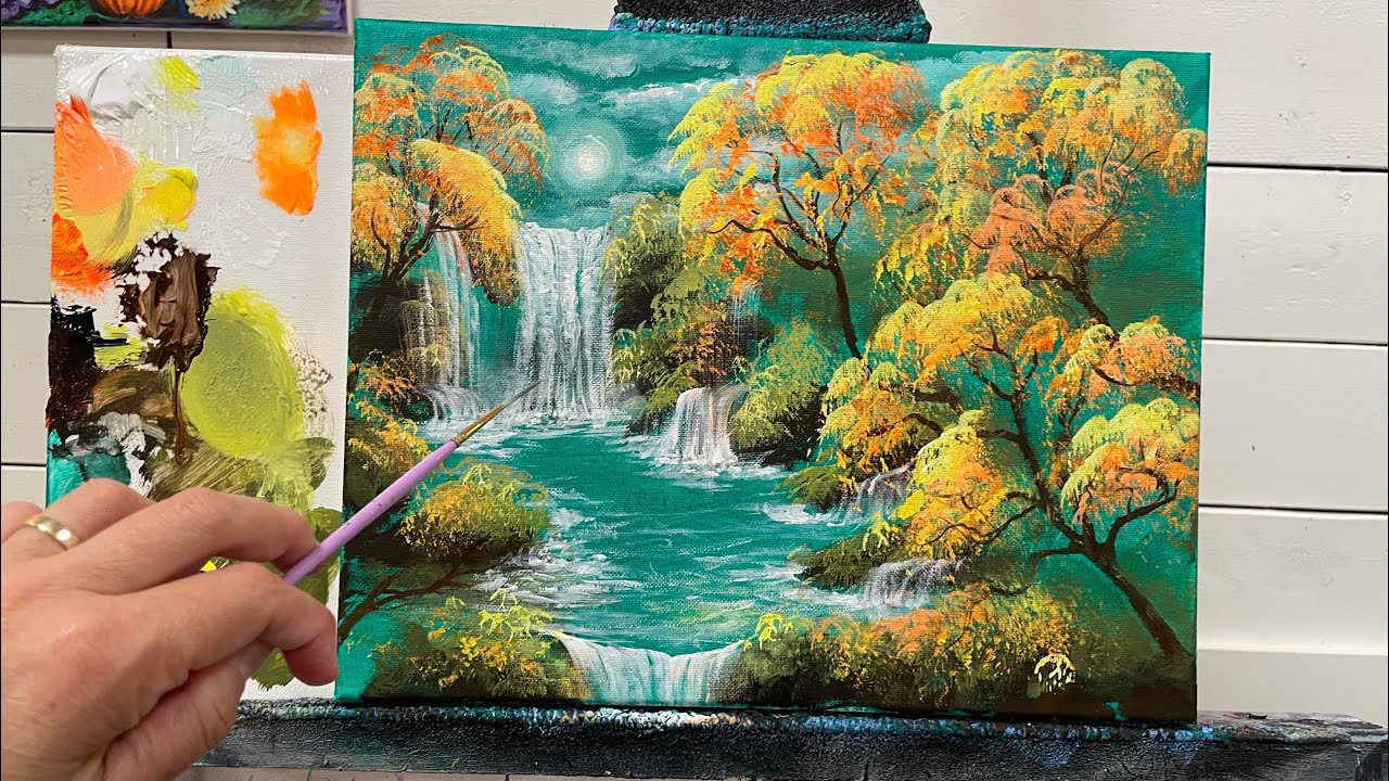 How To Paint Autumn Falls | Acrylic Painting Tutorial