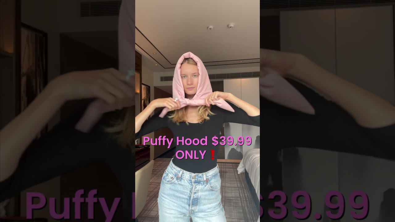 Fluffy Ninja Puffy Hood, Winter Outfit - Balletcore Hat