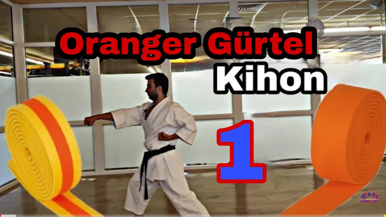 lerne karate.  Oranger Gürtel  Prüfung || Kihon