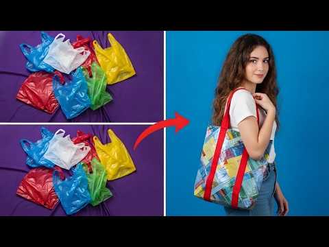 Ropa y accesorios DIY con bolsas y tapas de plástico 👗