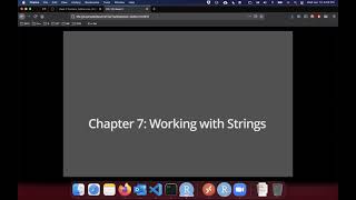[CIS-17A-21W] Chapter 7: Working with Strings
