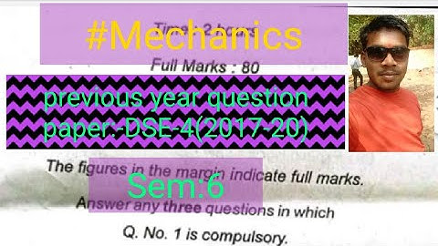 #BBMKU (sem-6) (DSE-4) MECHANICS (2017-20) #MATHEMATICS (#B.SC) previous year question paper