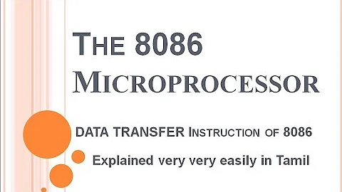 Data Transfer Instructions of 8086