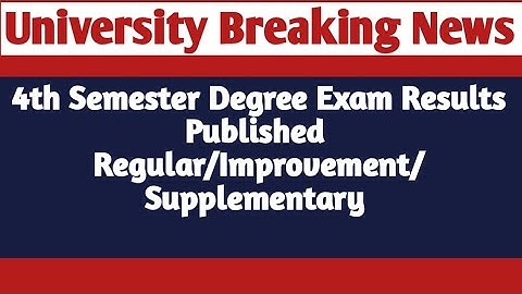 Calicut University Exam Results | Fourth Sem Results Published | Latest Exam Results | Degree