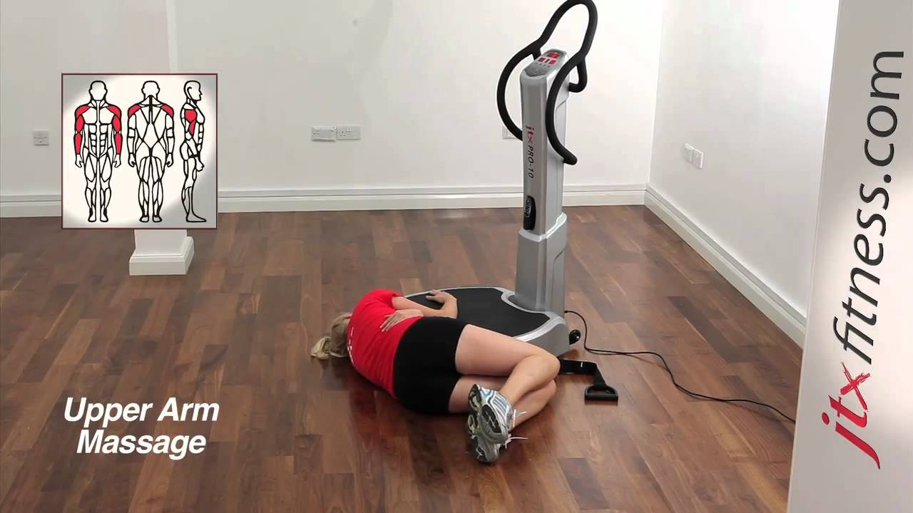 Vibration machine exercises for your shoulders and upper arms