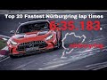 Top 20 fastest cars conquering the nrburgring  lap times until 2023