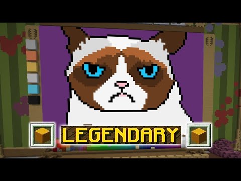 #CursedMinecraftImage Grampy Cat Pixel Painter Cursed Minecraft Image