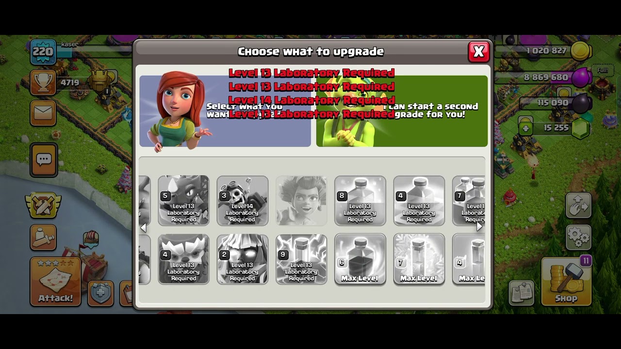 clash of clans town hall 14 max troops...coc troops