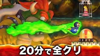 【神技】マリオWiiの「世界最速プレイ」が意味不明すぎる。【理論上最速プレイ】