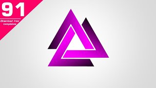how to create a triangular logo/certificare logo/logo  design in powerpoint/free template