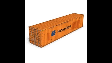 3D Model of 40ft Shipping Container - Hapag Lloyd Review