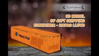 3D Model of 40ft Shipping Container - Hapag Lloyd Review