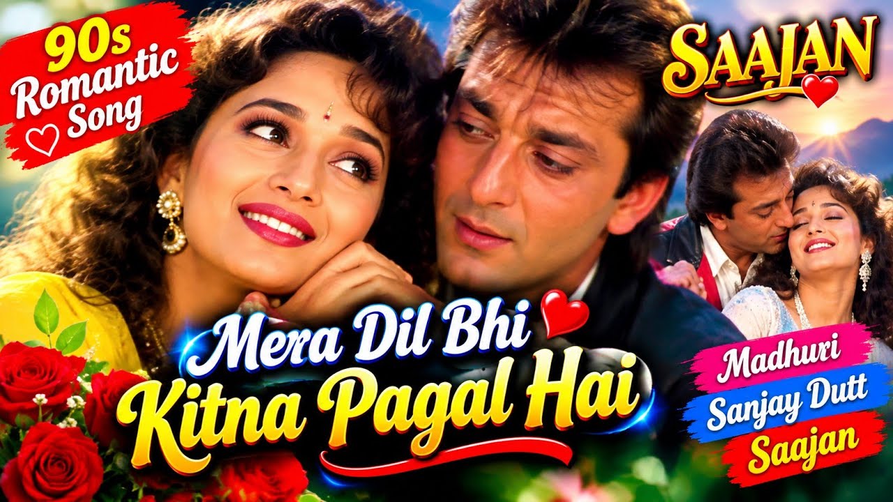 🚩❤️ Mera Dil Bhi Kitna Pagal Hai | Saajan | Madhuri Dixit | 