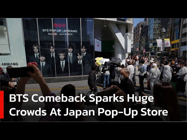 BTS Comeback Sparks Huge Crowds at Japan Pop-Up Store | AC1S - YouTube