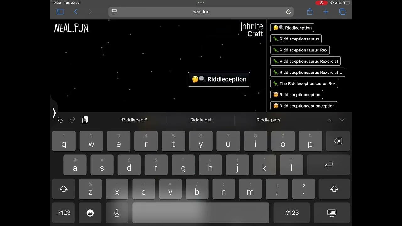 I got the longest Name in infinite craft with 132 characters!