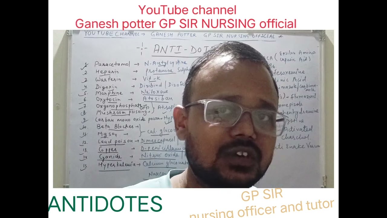 #13. ANTIDOTES explain by GP SIR 
