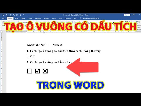 #1 Cách tạo ô vuông có dấu tích trong word | cách tạo ô vuông trong word Mới Nhất