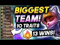 *BIGGEST TFT TEAM EVER! (10 TRAITS)* - Teamfight Tactics SET 5.5 Guide I Best Ranked Comp Strategy