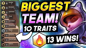 *BIGGEST TFT TEAM EVER! (10 TRAITS)* - Teamfight Tactics SET 5.5 Guide I Best Ranked Comp Strategy