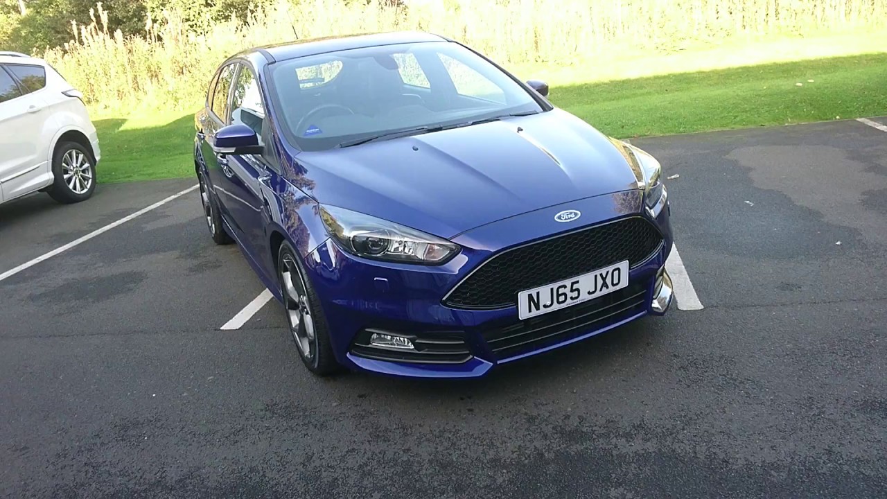 Used Ford Focus 2 0t Ecoboost St 3 5dr Deep Impact Blue 15 Youtube