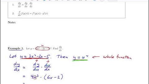 Math 161 Section 2.5 Example 1 and Chain Rule