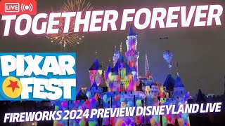 LIVE Together Forever Pixar Fireworks Disneyland Castle Parade Better Together Club Pixar Pals