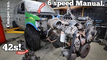 Mission Alaska Offroad Van Episode 5. Turbo Diesel Cummins 6 speed manual swap.
